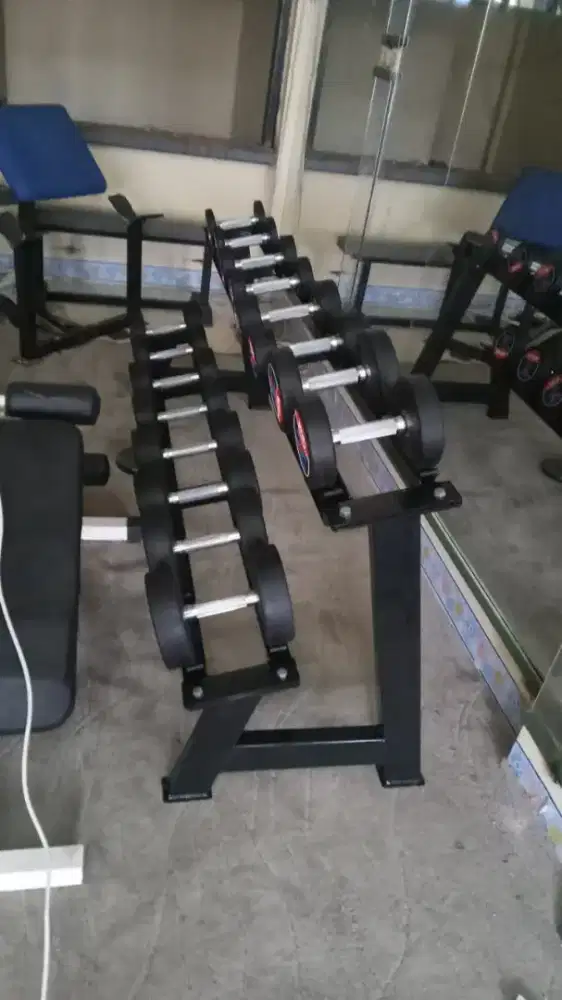 Alat fitness dumble set rack 20 kg