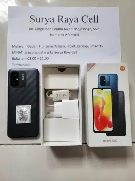 REDMI 12C ram 4/128Gb Lengkap Mulus FullSet ORI berGararansi.MurahPoLL