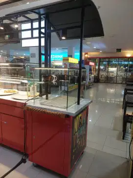 Display makanan/gerobak dorong premium