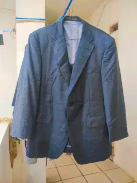 Jas Blazer Premium Abu Semi Glossy kancing 2 belahan belakang 2 size M