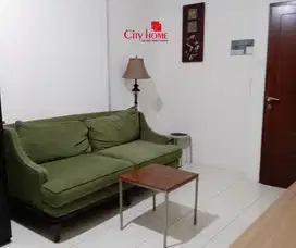 Disewakan Apartemen Mediterania Garden 2, 2BR Furnished Luas 42m2