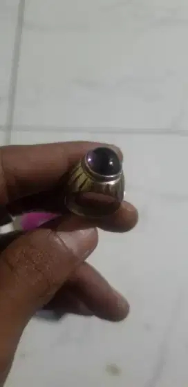batu akik kecubung amathys ring perak murni mulus