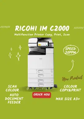 Mesin Fotocopy Warna A3+ Ricoh IM C2000 Bergaransi