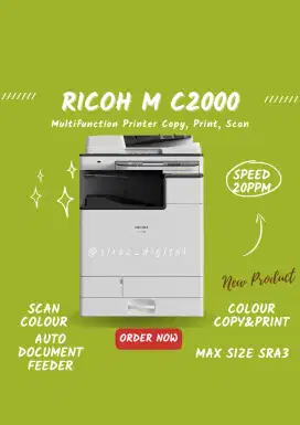 Mesin Fotocopy Warna A3 Ricoh M C2000 Bergaransi