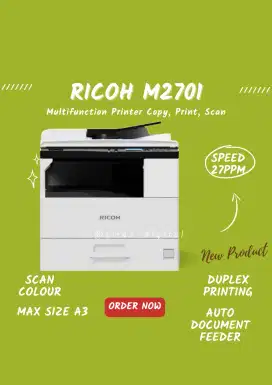 Mesin Fotocopy Hitam Putih A3 Ricoh M2701 Bergaransi