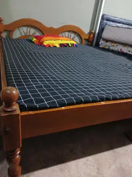 Dj kasur busa plus divan kayu jati juoz set kumplit