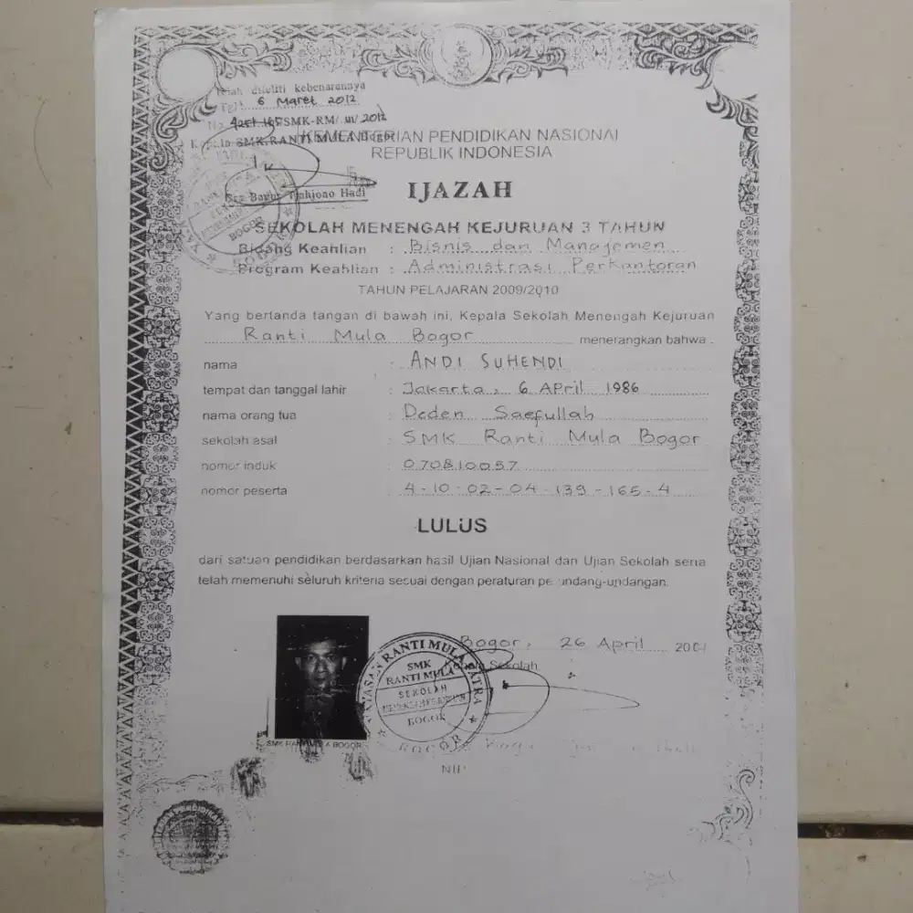 driver pribadi/kantor