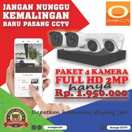 PAKET 4 KAMERA CCTV MURAH KOMPLIT SIAP PASANG