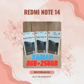Redmi Note 14 varian 8GB+256GB Garansi Resmi 15 Bulan.