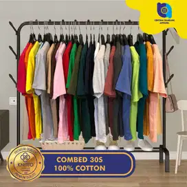Grosir/Eceran Kaos Polos Combed 30s/24s Knitto