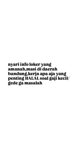 infoo lokerr daerah bandungg