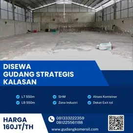 Disewakan Gudang Zona Industri Luas 550m2 Lokasi Sleman,Yogyakarta