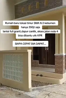 RUMAH DEKAT SMAN 2 KEBUMEN