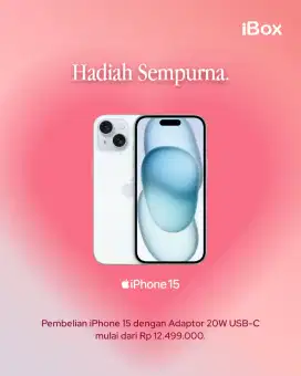 Promo Valentine iphone 15 cuma 12.499.000 free adapter