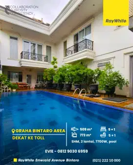 RUMAH MEWAH DENGAN PRIVATE KOLAM RENANG DI GRAHA BINTARO
