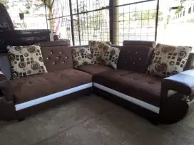 Sofa sudut GGS coklat