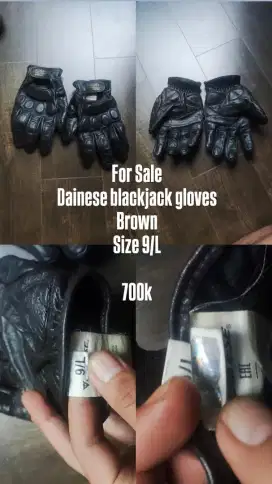 Sarung tangan motor Dainese blackjack brown (L)