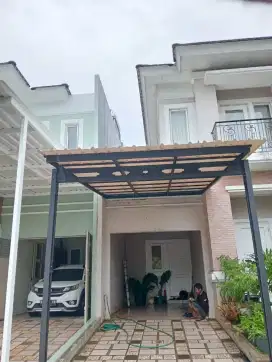 Kanopi baja ringan atap spandek polos