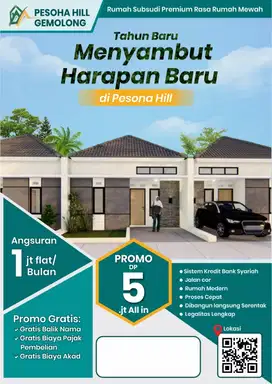 Promo DP 5 JT ALL IN Rumah Subsidi Ras Premium Di Kota Gemolong