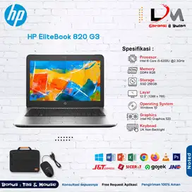 HP Elitebook 820 G3 Intel i5 Gen 6 Ram 8 SSD 256 12.5 HD Windows 10