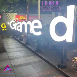 Huruf timbul & neon box custom murah
