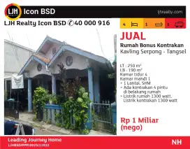 Rumah Bonus Kontrakan Kavling Serpong Tangsel