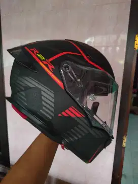 Helm KYT R2R Concept Black mate red