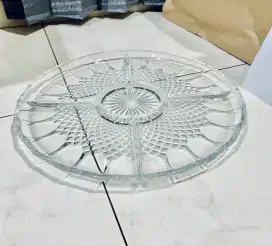 Schaal / piring hidangan kristal bohemia cantik