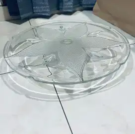 Schaal / piring hidangan kristal bohemia cantik