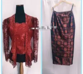 One set kebaya teracota