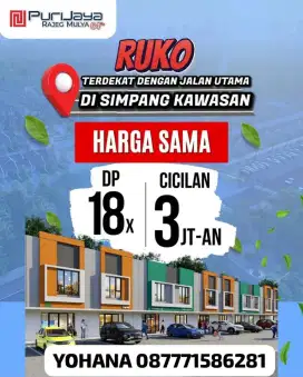 Ruko 2Lantai cicilan 3juta