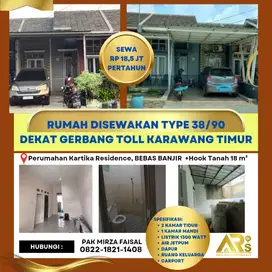 Disewakan Rumah Type 38/90 Dekat Gerbang Toll Karawang Timur