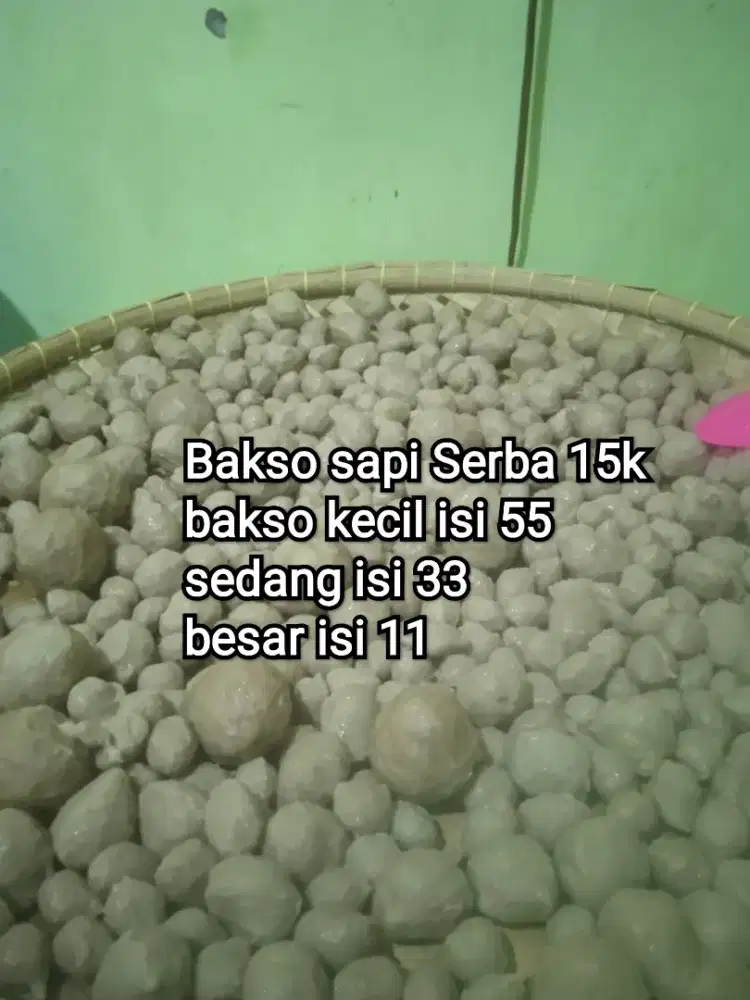 Bakso Sapi ready setiap hari serba 15k