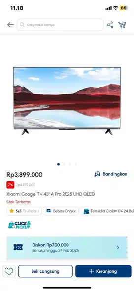 Xiaomi google TV 43 A PRO 2024 UHD QLED