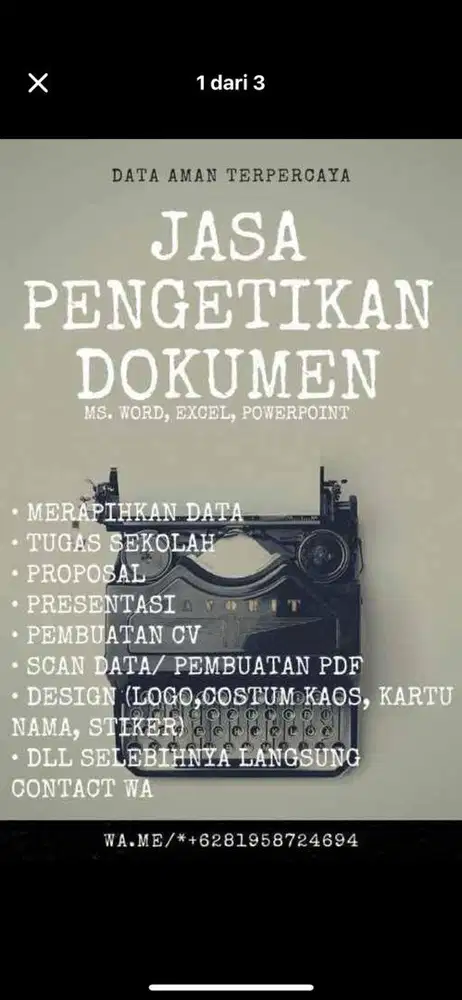 Jasa Ketik membantu memudahkan Pekerjaan anda