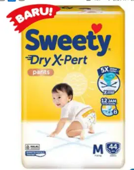 HARGA PROMO: Sweety Pants Dry X-Perts Popok Celana L 38pcs/ M 44pcs