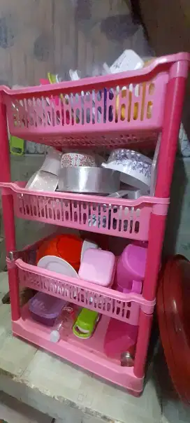 Rak 3 susun pink