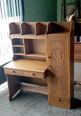Meja Belajar Anak Kayu Jati Finishing Melamic Alusan Terlaris