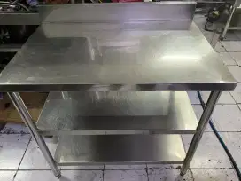 Meja stainless 3s ukuran 90 x 60 x 80