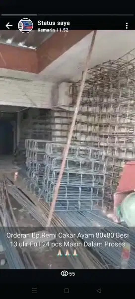 EKA BAJA Jual Cakar Ayam 80x80 Besi 13 ulir Full