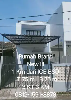 Rumah Baru Murah 2 lt , di Bumi Puspitek Asri 1 km dari ICE BSD