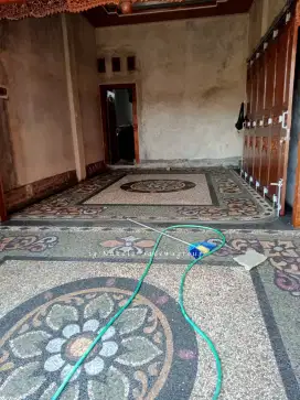 LANTAI GARASI BATU SIKAT MOTIF