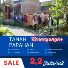 Tanah 70 papahan karanganyar