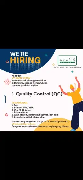 LOKER PERCETAKAN