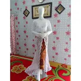 Kebaya akad putih gaun pengantin cantik