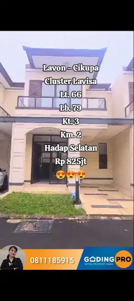 Murah Rumah 2 Lantai Lavisa Lavon Suvarna Sutera Cikupa Tangerang
