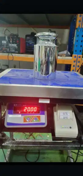 Timbangan meja Custom + printer ini kapasitas 150kg