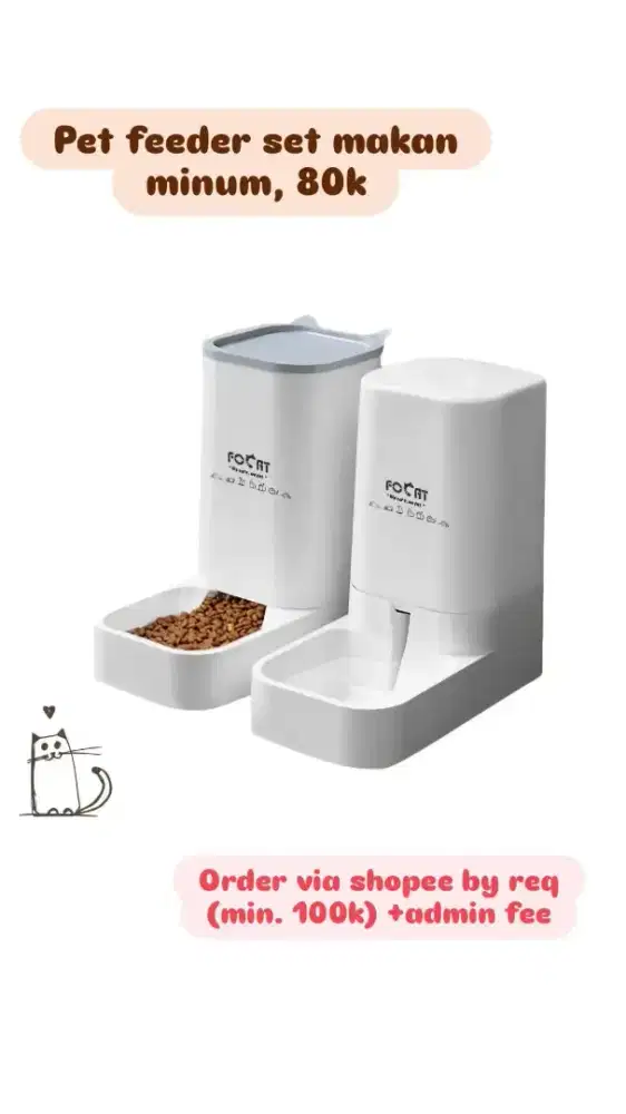 Set Pet Feeder Makan dan Minum