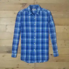 Uniqlo Linen Kemeja Panjang Kotak