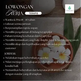 LOWONGAN KERJA TERAPIS REFLEXOLOGY